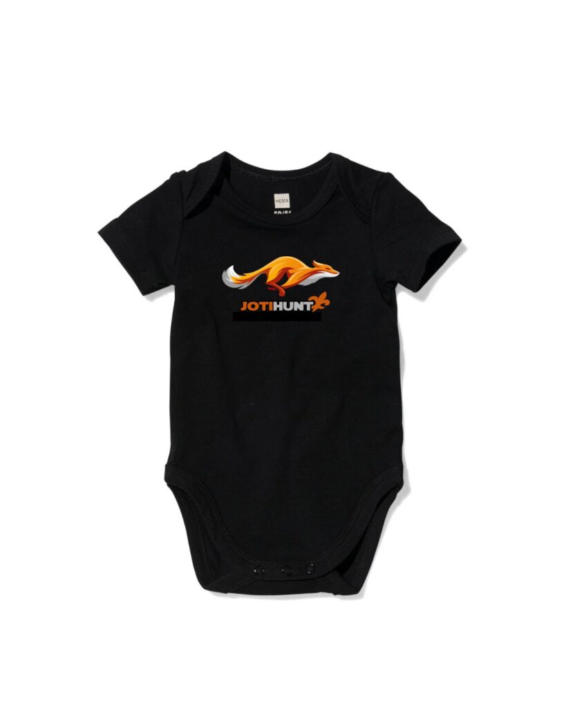 Baby rompertje zwart korte mouw
