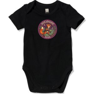 Baby rompertje zwart korte mouw 2026 logo